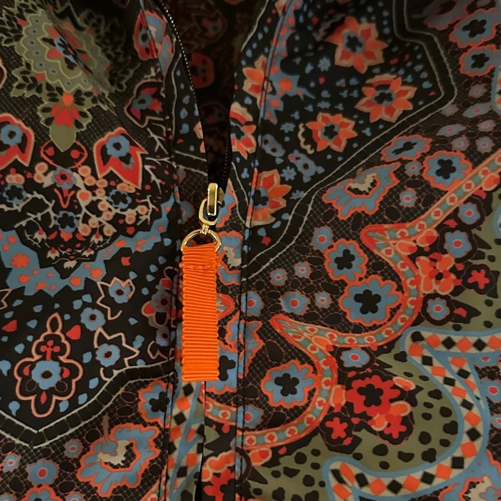 Gretchen Scott Windbreaker Pleasantly Paisley Floral Jacket size xs - Picture 5 of 7